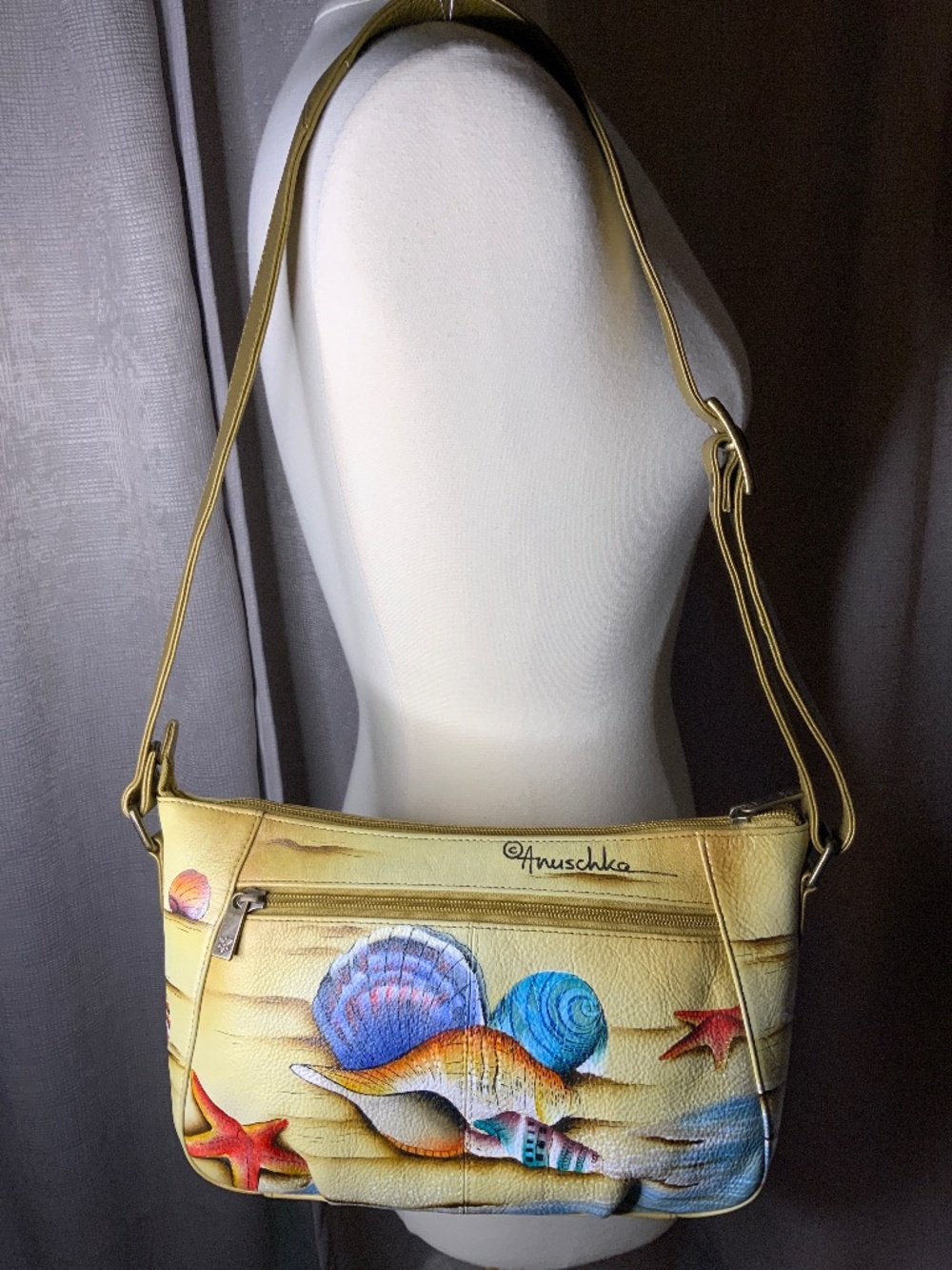 Anuschka Hand-Painted Leather Crossbody